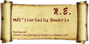 Müllerleily Beatrix névjegykártya